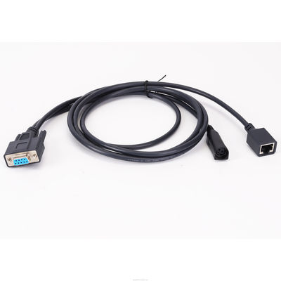 کابل های انعطاف پذیر D SUB DB9 پین زنانه به RJ45 و 3 پین DIN جک کابل تمدید محافظت شده